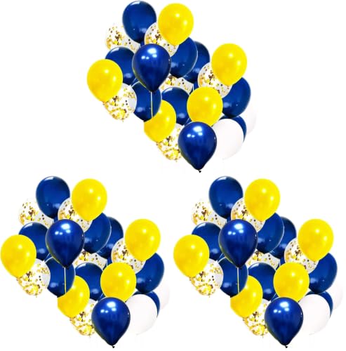 Image of Graduation Party Decorations Blue Yellow 2026 /Navy Blue Yellow Graduation Decorations /Balloons 20pcs /Michigan Balloons /Birthday (Pack of 3)
