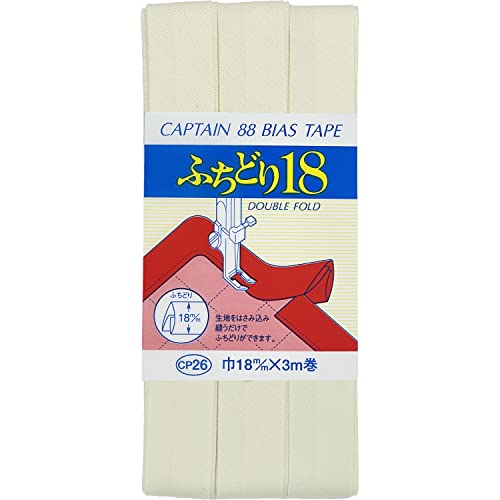 CAPTAIN88 キャプテン ふちどり 18 バイアステープ 18mm幅×3m巻 #576 薄黄色系 CP26