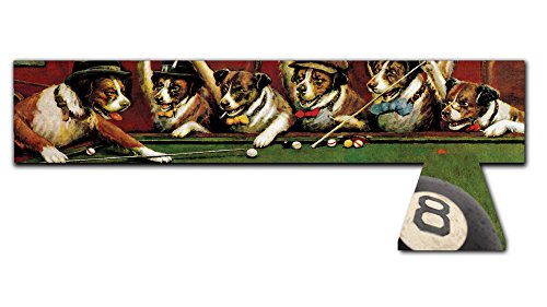 44" Acrylic Pool Table Light, Dogs Playing Pool - Thumbnail 4
