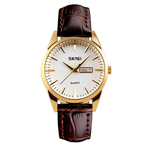 Montre pour femme étanche avec date et jour automatique boîtier léger