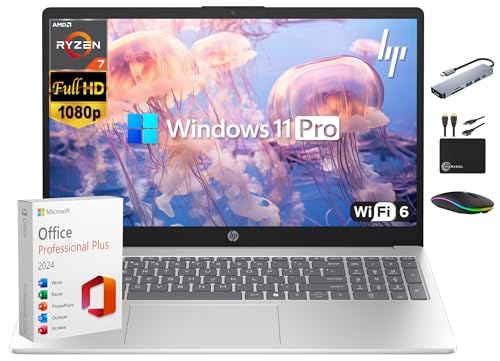 HP �m�[�g�p�\�R�� 2025-2026 �z�[���X�`���[�f���g�r�W�l�X�p Lifetime MS Office AI�R���s���[�^�[ 15.6�C���` FHD AMD Ryzen 7 32GB RAM 1.5TB�X�g���[�W (1TB SSD+ 500GB Ex