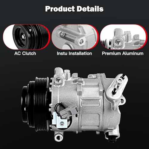 Image of cciyu Air Conditioning Compressor for Jeep Cherokee 2.4L 2014-2023
