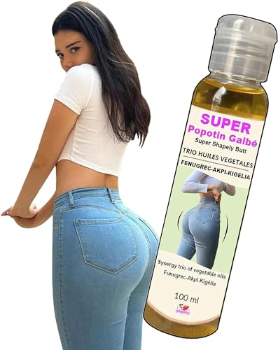 Oil for fat buttocks, hips, busts -FENUGREC-AKPI-KIGELIA L 100% Natural L 100 ml I Love My Popotin