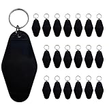 JXQGQ 20 PCS Motel Keychain Blank Hotel Keychains DIY Vintage Keychains Blanks for Vinyl Plastic Hea
