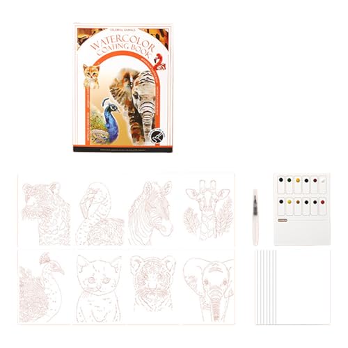 Compacts Foldable Watercolor Art Set Watercolor Painting Book with Color Paint and Brush for Painting for Stress Relief Watercol