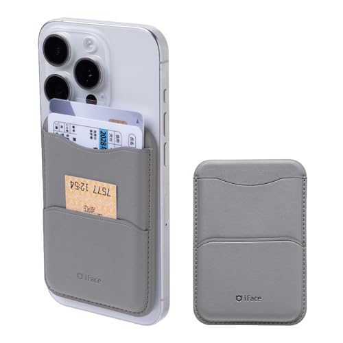iPhone カバー　カードケース付き　グレー Amazon.co.jp: iFace MagSynq カードウォレット MagSafe 対応 (グレー