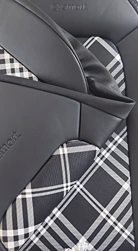 TOPCAR ATHENS || Due coprisedili per auto | Coprisedili in ecopelle (retro sintetico), compatibili con Smart 450/451/452 | Colore nero - Collezione "Design di lusso " (451)