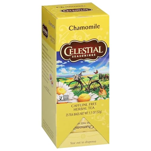 Celestial Seasonings Caffeine Free Chamomile Herbal Tea, 25 Tea Bags