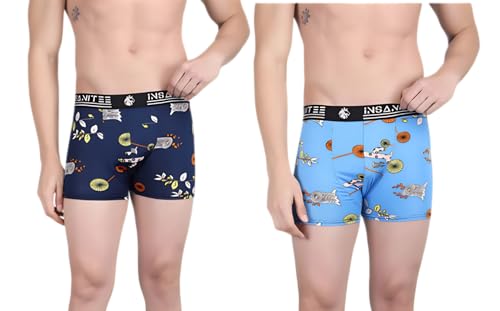 Image of Men's Nylon Stretch Printed Trunk | Ultra-Soft, Breathable Innerwear for Men | Stylish & Supportive Fit