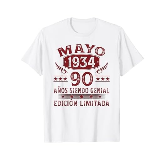 Vintage 1934 90 Años Cumpleaños Hombre Regalos Mayo 1934 Camiseta