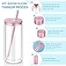 Nuenen 20 Pcs 20 oz Plastic Snow Globe Tumbler Pre Drilled Double Wall Plastic Can with Lid and Straw Double Wall Snowglobe Cup with Colorful Lid Mason Jar Cups for Snow Globe Glitter DIY Gift