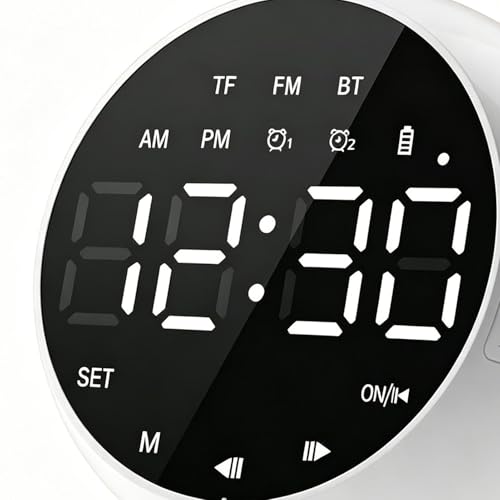 Despertador inteligente con control de voz y batería recargable para estante 8