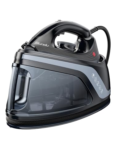Image of Sundu Steam Iron for Clothes with Rapid Heating Ceramic Coated Soleplate, 1500W, Auto-Off Safety, Burst of Steam, Self-Clean, Anti-Calc, Anti-Drip 300ml Water Tank for Clothes Ironing Lagoon black
