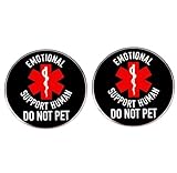 2pcs Star of Life Alloy Button Pins, EMOTIONAL SUPPORT HUMAN DO NOT PET Lapel Pins, Backpack Clothing Hat Accessories
