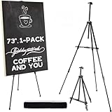Artify 73 Inches Double Tier Easel Stand, Adjustable Height from 22-73”, 3 in 1, for Painting and Display with a Carrying Bag, 1PACK