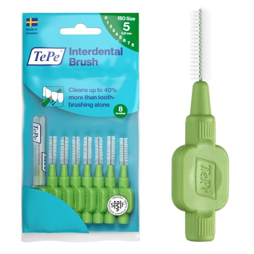 Cepillo Interdental TePe, Original, Verde, 0,8 mm/ISO 5, 8 ud.