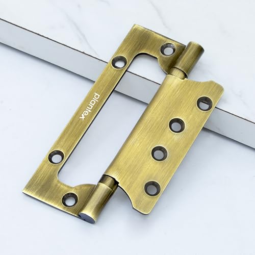 Image of Plantex Butterfly Hinges for Door /Stainless Steel Door Hinges /5 Inch x 14 Gauge Hinge /2.5 mm Hinges for Home /Office /Hotel /Non-Mortise Hinge - Pack of 1 (Brass Antique)