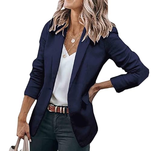 Weinexra Blazers for Women Business Casual with Pockets Long Sleeve Open Front Blazer Fashion 2024 Work Office Suits Jacket