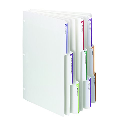 Intercalaires à anneaux Smead Viewables 1/3-cut tab lettre blanc pour classeur de bureau tri