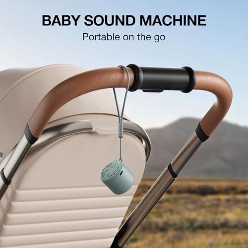 Image of White Noise Machine Baby Portable Sound Machine,LEICEX Travel Sound Machine,15 Non-Looping Sound Timer and Memory Play, Mini White Noise Machine for Sleeping Office Travel (Slate)