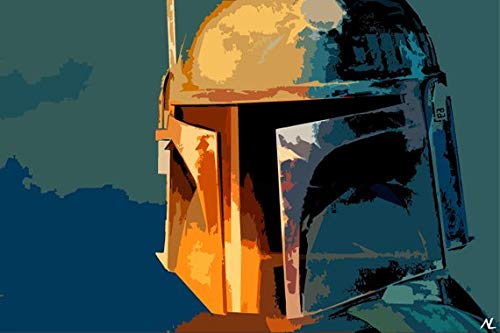 Boba Fett Mandalorian Bounty Hunter Star Wars Pop Art #1 Poster Print (11x17 inches)