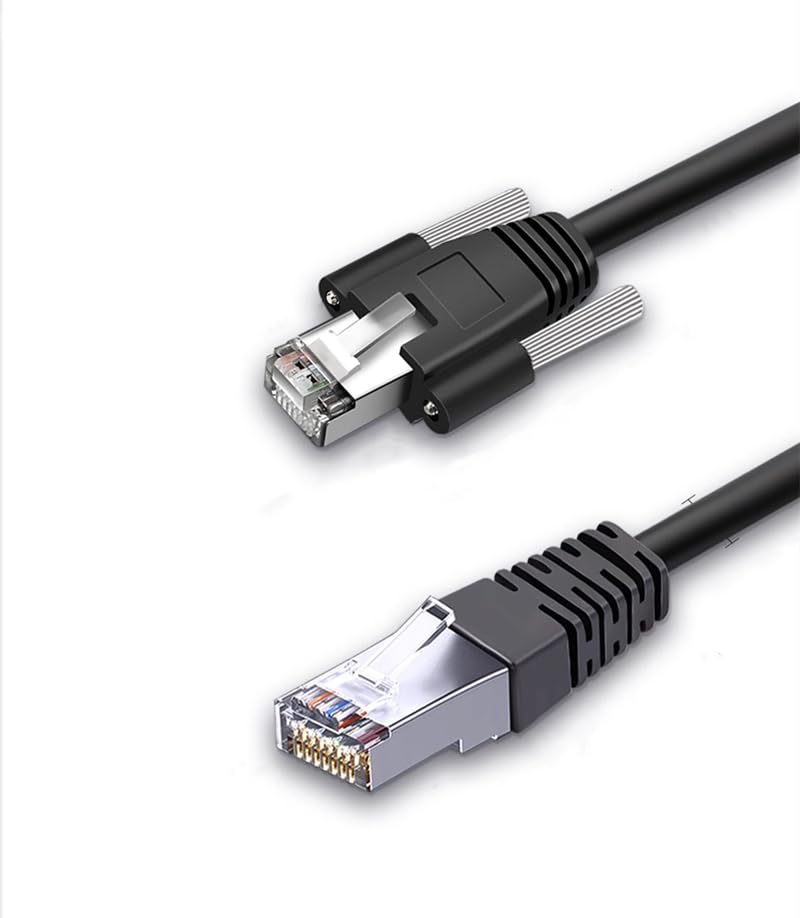 Ultra Flexible Network Cable for Industrial Cameras Gigabit Network Cable Tank Chain Cable Drag Chain Bend Resistant Black (15m)