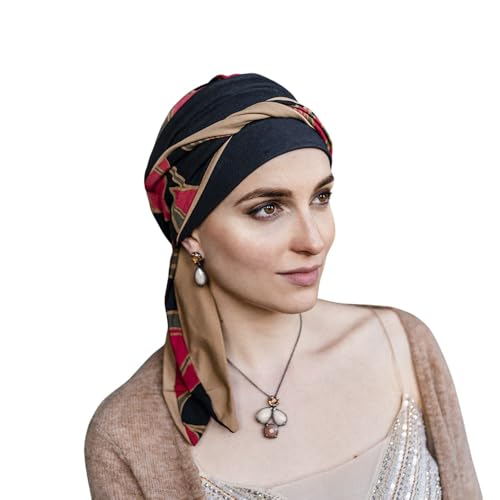 SMART GARDEN PALACE Turbante Oncológico de Algodón - Aderans Headwear - Hecho a Mano en España -Suave, Cómodo y Elegante para Alopecia y Quimioterapia