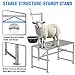 Feed Bin Goat Stand for Milking, 600LBs Goat Milking Stand, Sheep Trimming Hoof Table Iron Silver, Adjustable Size