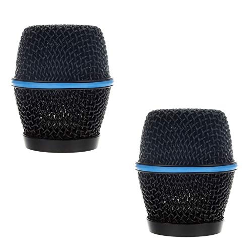 Replacement Beta87c Microphone Grille for Shure BETA 87C Vocal Microphone, with Inner windscreen, Black, 2 Pack