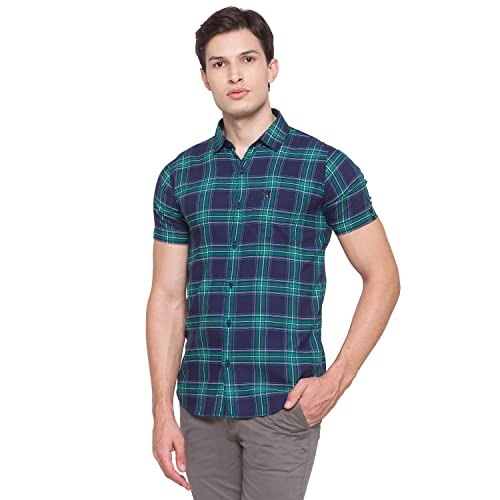 Image of Spykar Men's Slim Shirt (8907966633094 Green XL)