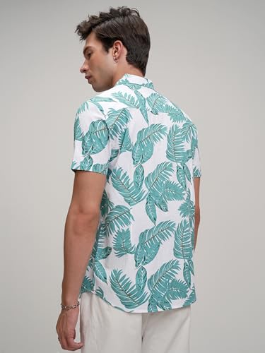Image of Highlander Men's Floral Print Half Sleeves Shirt | Fresh & Elegant | Vibrant Florals a Stylish Touch