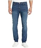 Tommy Hilfiger mens Straight Fit Stretch Jeans, Hilfiger Dark Wash, 36W x 30L US