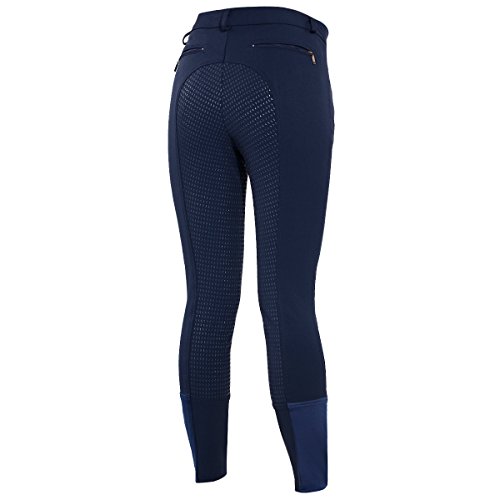 Hr Farm Women's Full Seat Silicone Grip Breeches Horse Riding Jodhpurs (Navy, 28) #TOP3