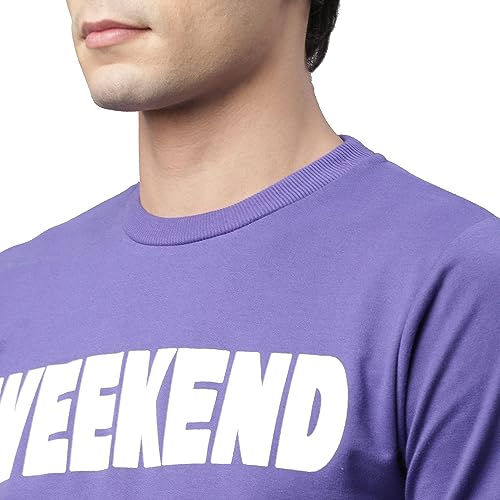 Image of Rigo Fleece Printed Round Neck Sweatshirt for Men | Full Sleeves Sweatshirt for Men | Casual Wear & Stylish Sweatshirts for Men