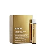 HECH Caviar Collagen Ruby Elixier - Beauty Supplement with 11,000 mg Marine and Caviar Collagen Peptides, Polyphenols and Complex of 9 bioactive Vita-Mineral Nutrients