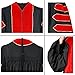 Herrenbek Doctoral Graduation Gown Hood and Tam 8 Sided Package Doctoral Regalia Red