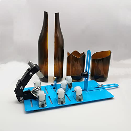 CQLXZ Coupe-bouteille en verre à arc Outil de bricolage Kit coupe rapide portable, Machine découpe bouteilles carrées et rondes avec gants sécurité accessoires pour bière, whisky,, Arc+line Cover
