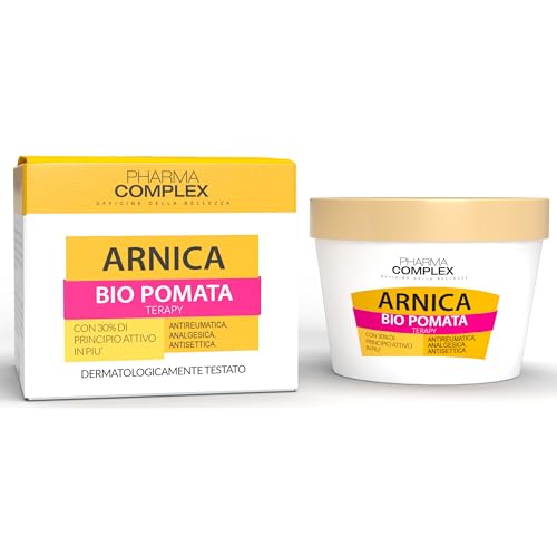 Arnica Forte Bio Ointment - 250 ml para contracturas, dolor muscular y dolor muscular después del esfuerzo físico. Fabricado en Italia