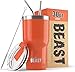 Beast 30 oz Tumbler Stainless Steel Vacuum Insulated Coffee Ice Cup Double Wall Travel Flask (Orange)