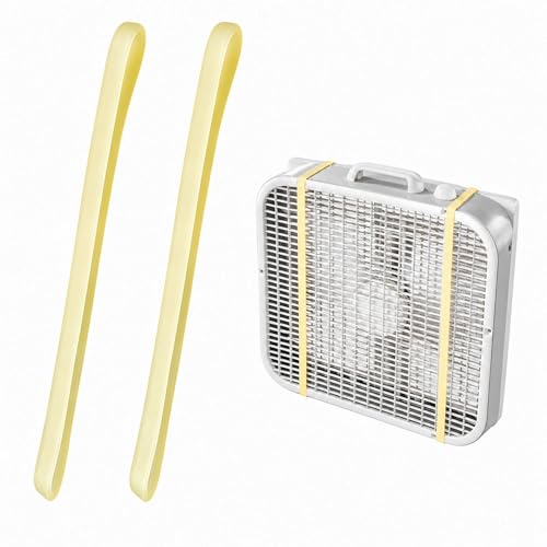 ZYRELYNX Box Fan Filter Holder Straps 2 Pcs Elastic Latex Bands for 20-Inch Box Fans and 20x20x1 Filters Secure DIY Fan Filter Attachment for Home Garage & Workshop
