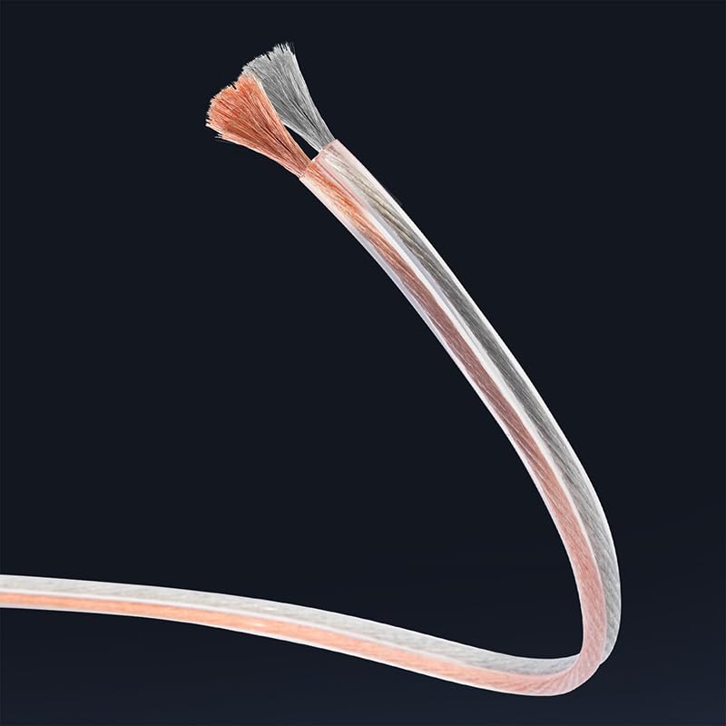 Zjlqltm 1 Pair 13AWG Pure Copper Professional HiFi Audio Connection Cable Home Speaker Cable Amplifier Banana Head Cable(9.8FT)