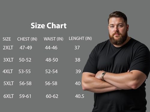 Different Touch Long Length T-Shirt, Big & Tall, 100% Cotton, Pre-Shrunk3