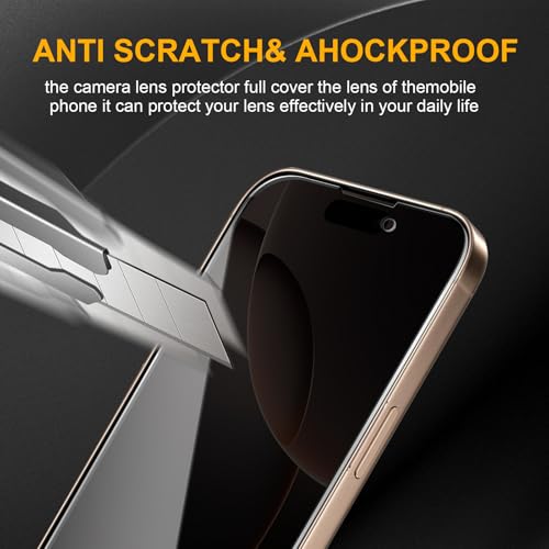 Protecteurs écran de confidentialité pour iPhone 16 Pro Max noir - 5