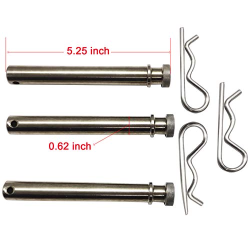 Ts35010 Hitches Tow And Stow Stainless Steel Receiver Replacement For 2" & 2.5" Hitch Pins Keeper Clips (Silver) #TOP1