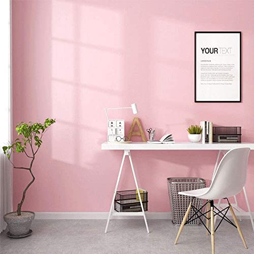 Image of practicalWs Pink Self-Adhesive Wallpaper Film Stick Paper Easy to Apply | Peel and Stick Wallpaper Shelf Liner Table and Door Reform Wall paper