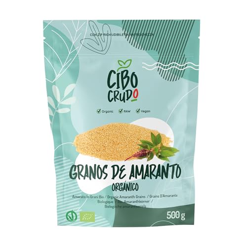 Amaranto en Grano Ecologico - 500g. Amaranto en Semillas de India. Contienen Vitaminas Minerales y Fibra. Para usar Como Merienda en el Desayuno o Sopa/Ensalada o para Moler.