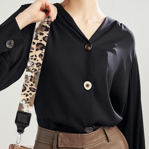 Image of Talayituse Brown Cow Leopard Print Shoulder Strap Wide Purse Bag Strap Adjustable Replacement Belt Luggage Crossbody Shoulder Bag Strap for Women Girls, 1 Pack