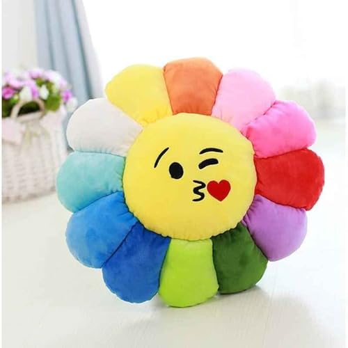 Image of DearJoy Rainbow Smiley Pillow Cushion for Kids