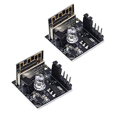 HiLetgo 2pcs ESP8285 ESP-01M IR Infrared Transmitter Receiver Module Digital Infrared Transceiver Sensor WiFi Remote Control Switch