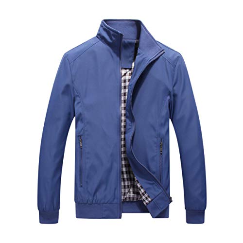 Allthemen Giubbotto da Uomo Leggero Giacca Militare Comodo Giacca Casual Primavera Autunno Aviatore Collo Alto Estate #1601 Blu Jeans L Allthemen Giubbotto da Uomo Leggero Giacca Militare Comodo Giacca Casual Primavera Autunno Aviatore Collo Alto Estate #1601 Blu Jeans L